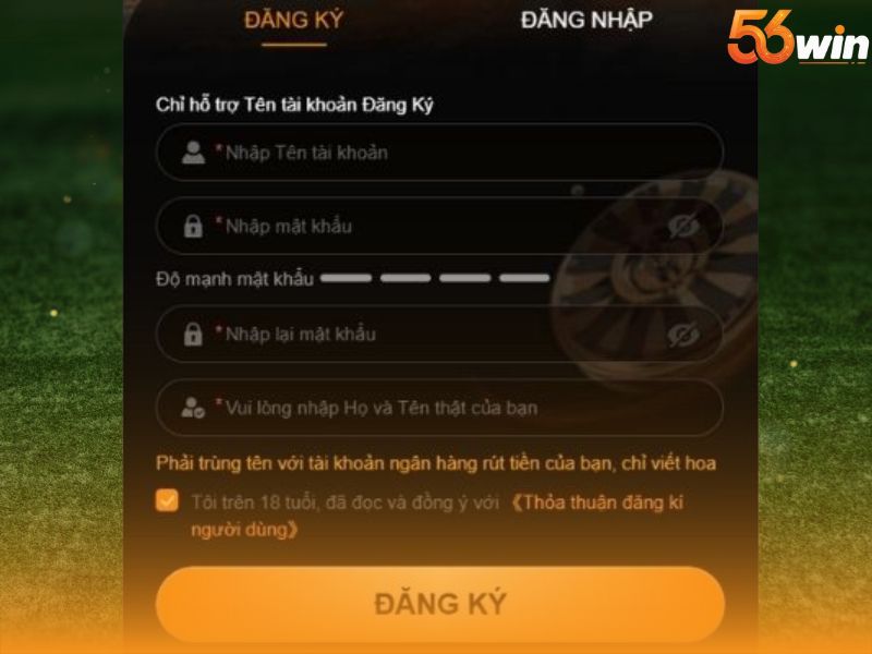 Hướng Dẫn Đăng Ký 56WIN Chi Tiết